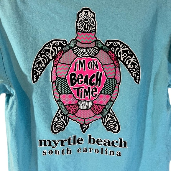 Delta Pro Weight 90s Graphic T Shirt Medium Myrtle Beach South Carolina Turtle - Picture 4 of 8